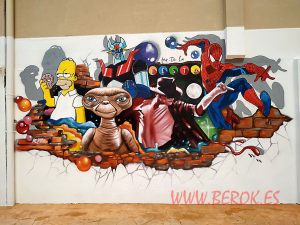 Graffiti Et Michael Jackson Spiderman Mazinger Z Homer Simpson 300x100000